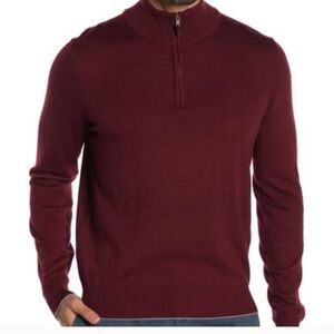 Thomas Dean 1/4 zip up wool blend sweater size XXL